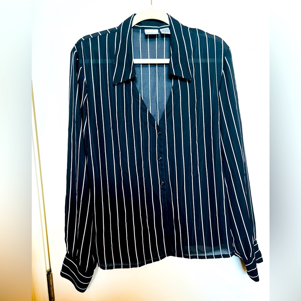 Button-Front Blouse